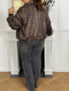 Veste bombers léopard grande taille : Diane