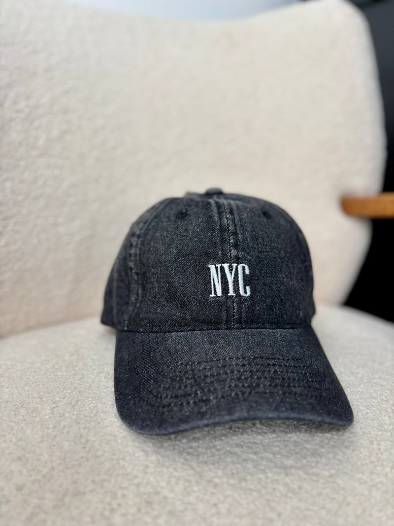 Casquette jean gris "NYC" : Avael