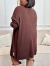 Gilet long marron grande taille : Louison