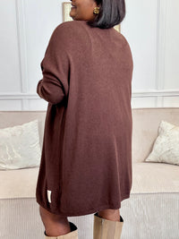 Gilet long marron grande taille : Louison