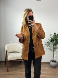 Veste camel effet daim : Camille