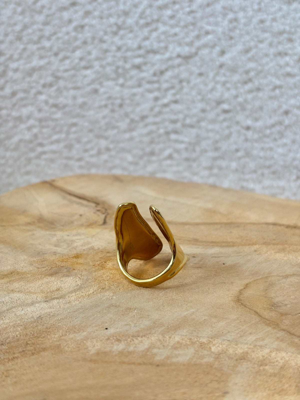 Bague dorée acier inoxydable : Mélody