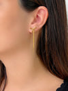 Boucles d'oreilles dorées pendantes : Palma