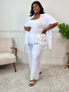 Pantalon écru grande taille : Maloe