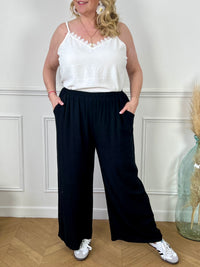 Pantalon noir en lin : Eloise