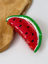 Red Hair Clip: Watermelon