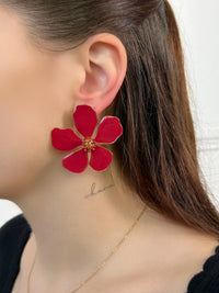 Boucles d'oreilles bordeaux : Belna