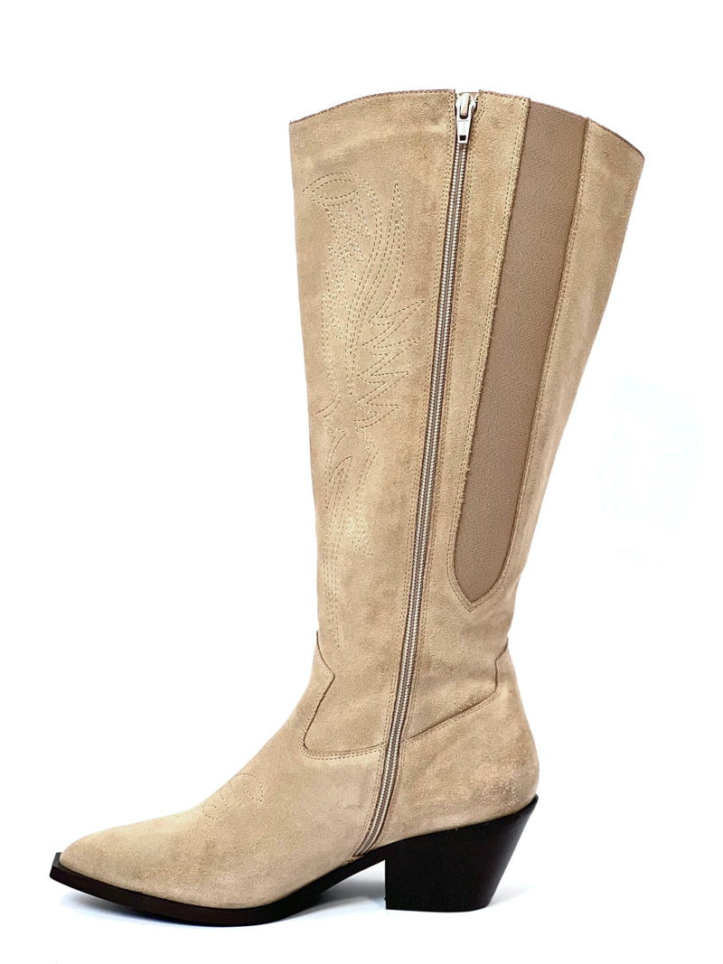 Santiag beige mollets larges : Nevada