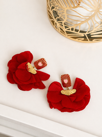 Boucles d'oreilles dorées : Rubie