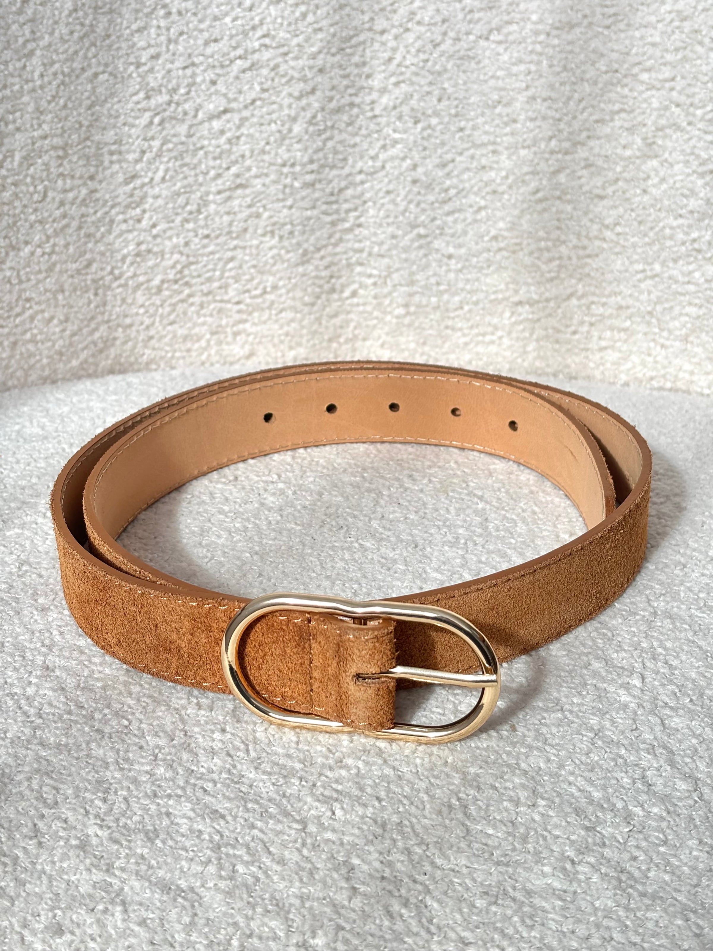 Camel leather belt: Jules