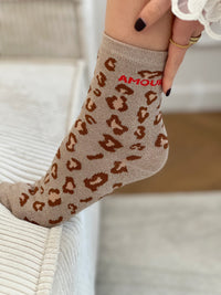 Chaussettes taupe et camel : Chausy