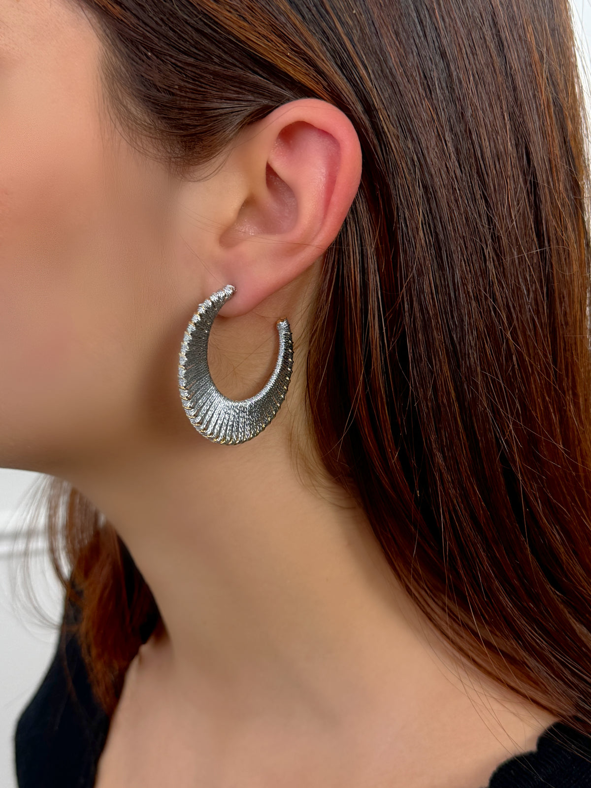 Boucles d'oreilles argentées : Besy - Loïcia