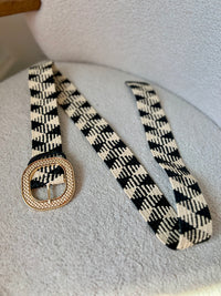 Ceinture beige et noire grande taille : Aldia