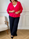 Gilet rouge Made in Italie curve : Caroline