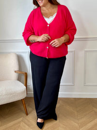 Gilet rouge Made in Italie curve : Caroline