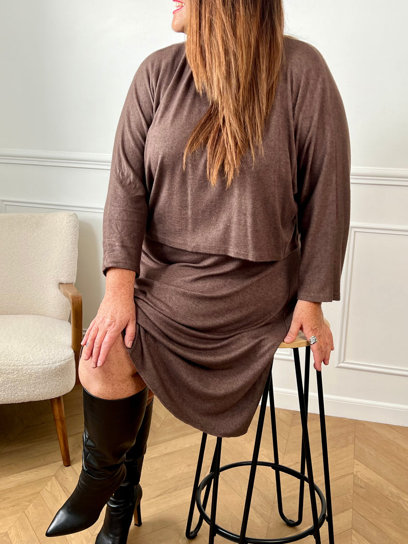 Twinset robe et pull marron Curve : Aenor