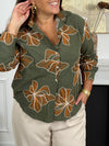 Chemise kaki grande taille : Serena