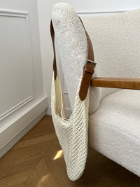 Beige crocheted bag: Djeni