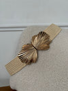 Ceinture beige en paille : Tamya