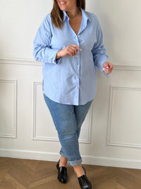 Chemise bleue grande taille : Vicky