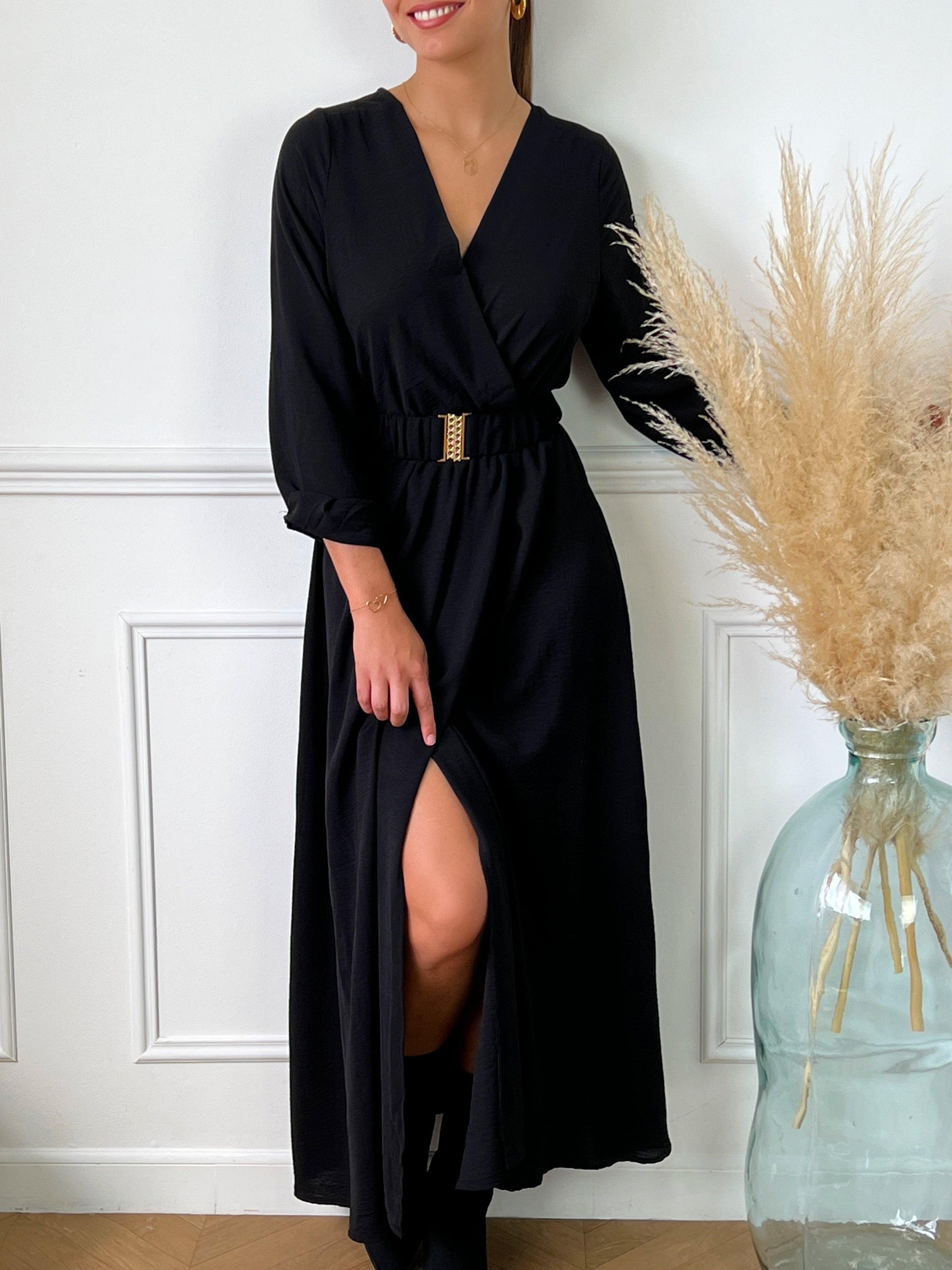 Robe longue noire femme – Loïcia