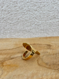 Bague dorée acier inoxydable : Eliza
