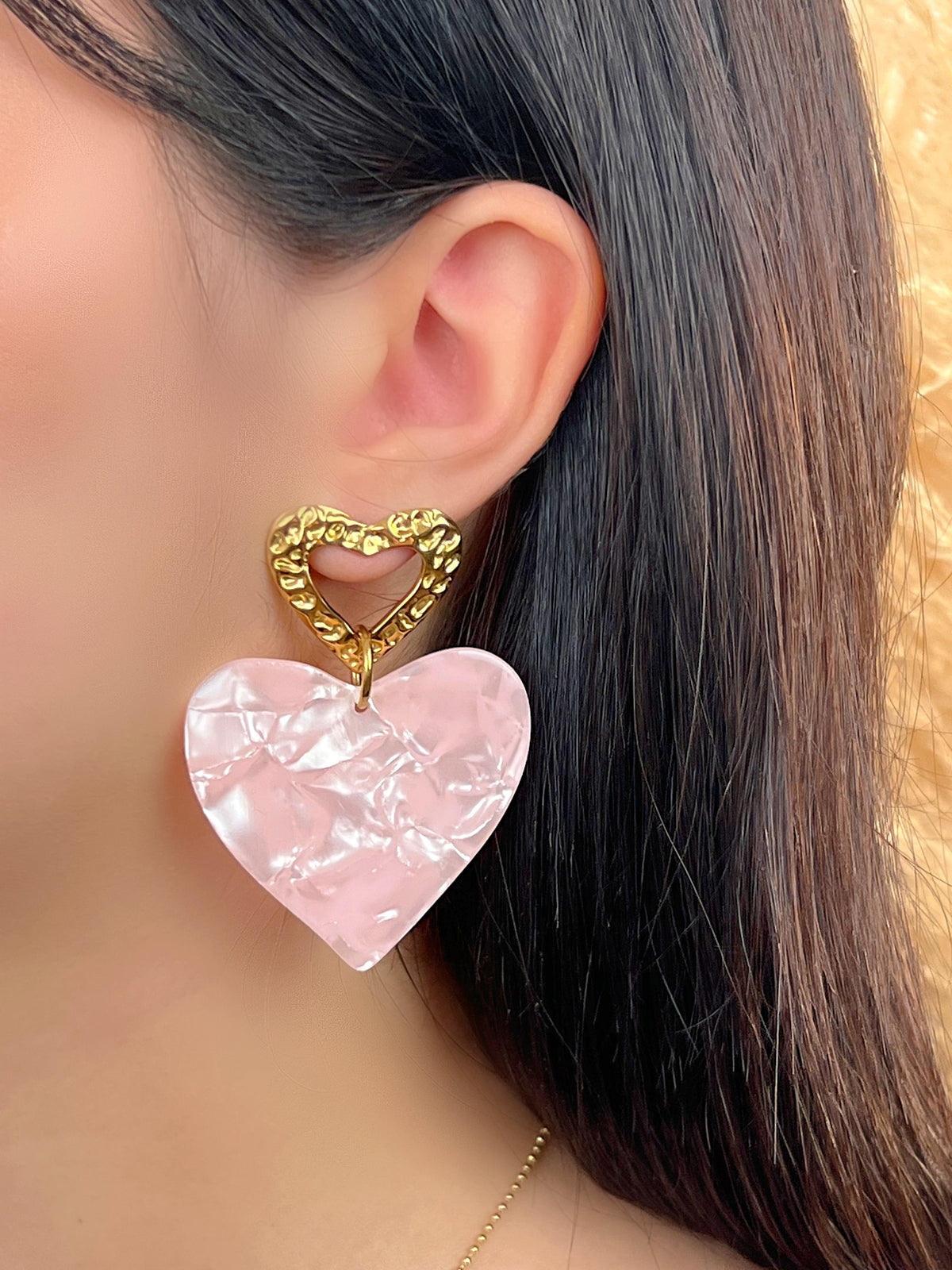 Boucles d'oreilles roses : Amore - Loïcia