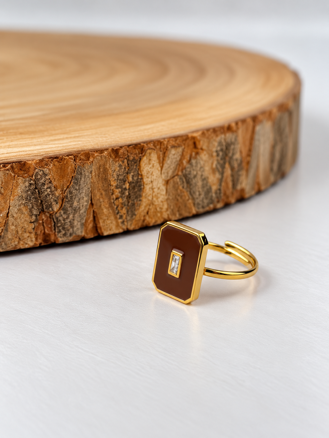 Bague marron et dorée : Jasmyn