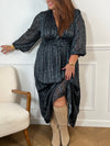 Robe longue à motif Curve : Mélandra