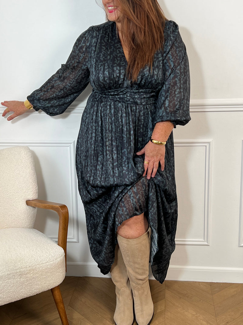 Robe longue à motif Curve : Mélandra
