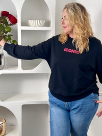 Pull noir en coton : Iconic