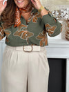 Chemise kaki grande taille : Serena