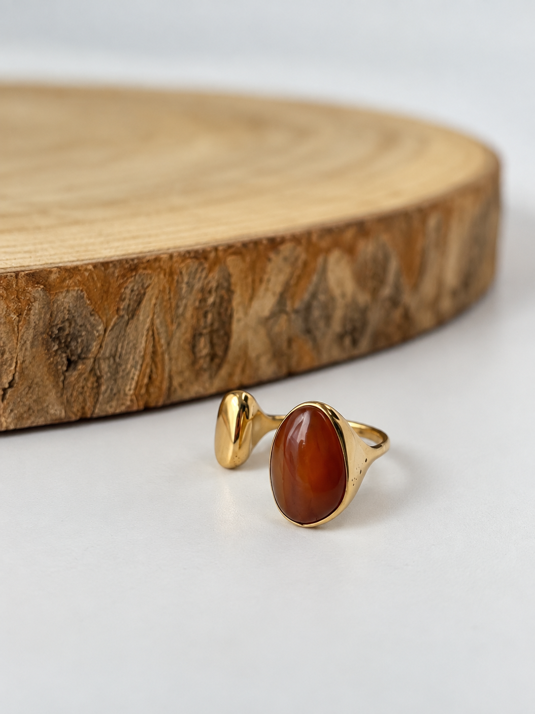 Bague camel et dorée : Miwa