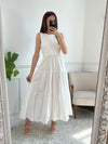 Robe longue écru : Blanche