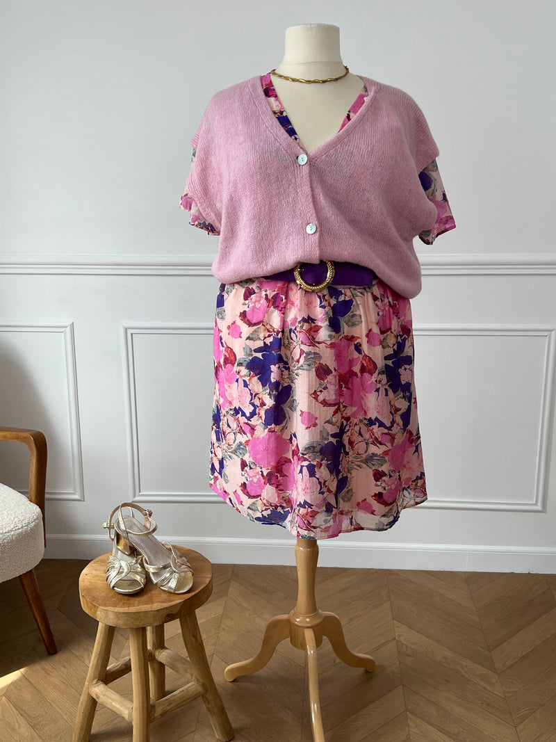 Robe courte à motifs grande taille : Pamela