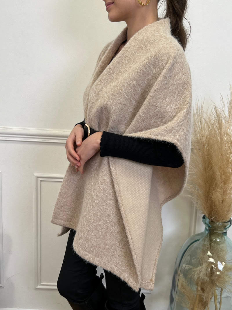 Cape beige avec ceinture : Sarah