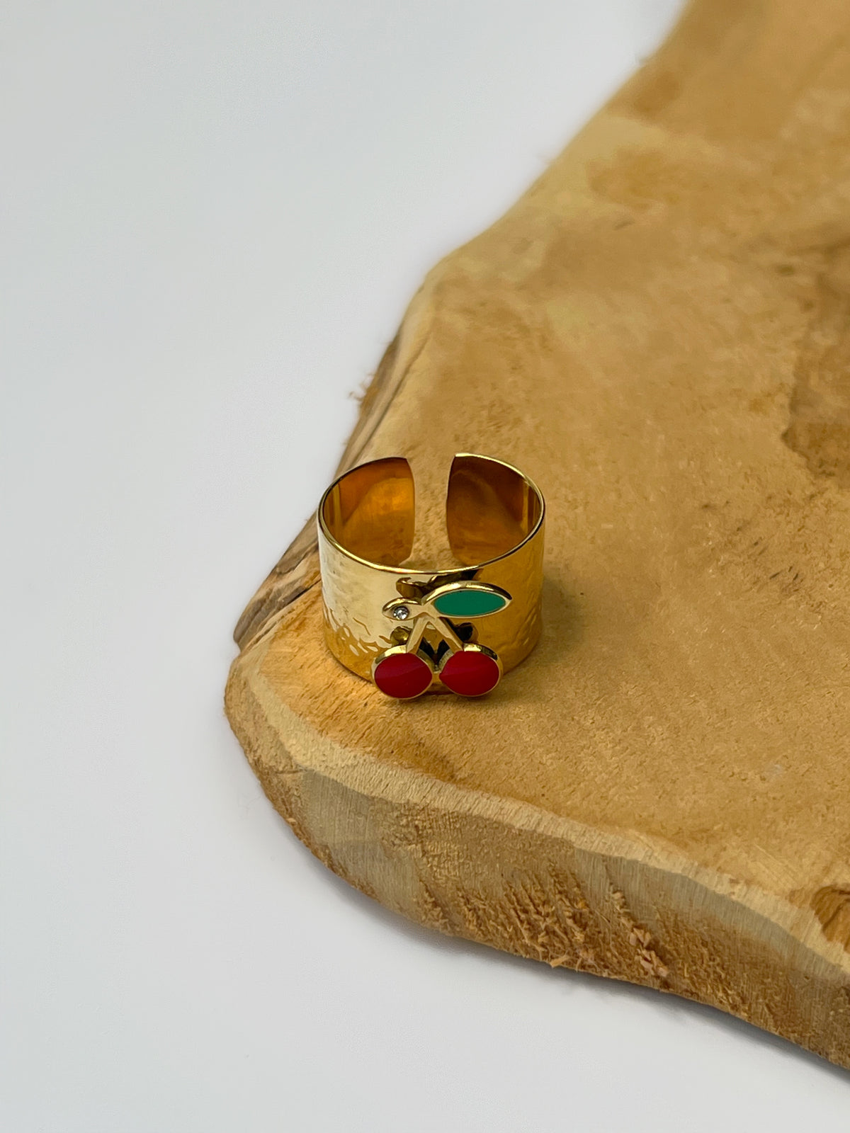 Bague dorée acier inoxydable : Moore