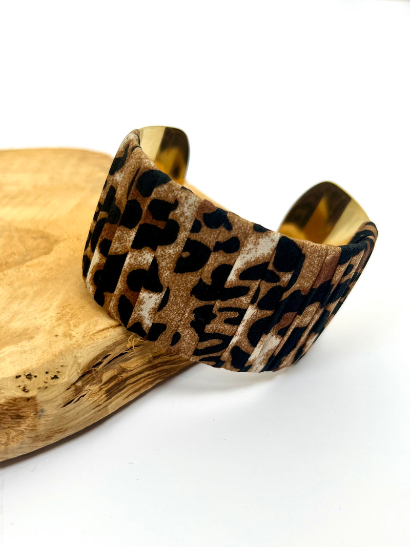Bracelet jonc doré et léopard : Louis