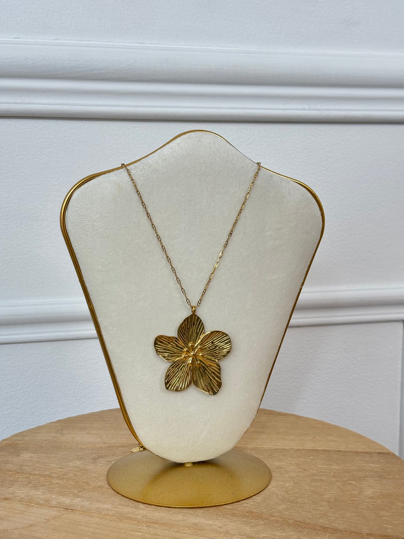 Collier long réglable doré : Aslo