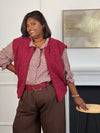 Veste moumoute bordeaux grande taille : Milia