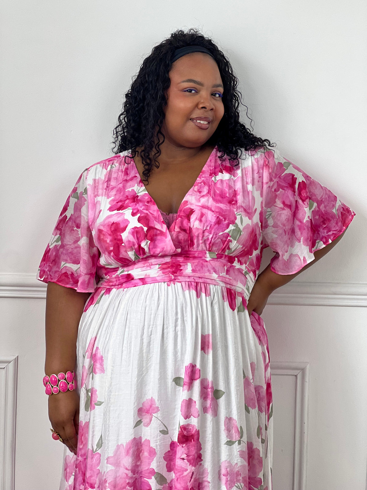 Robe longue fleurie grande taille : Rossano