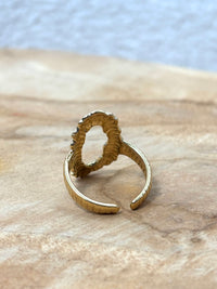 Bague dorée acier inoxydable : Ebony