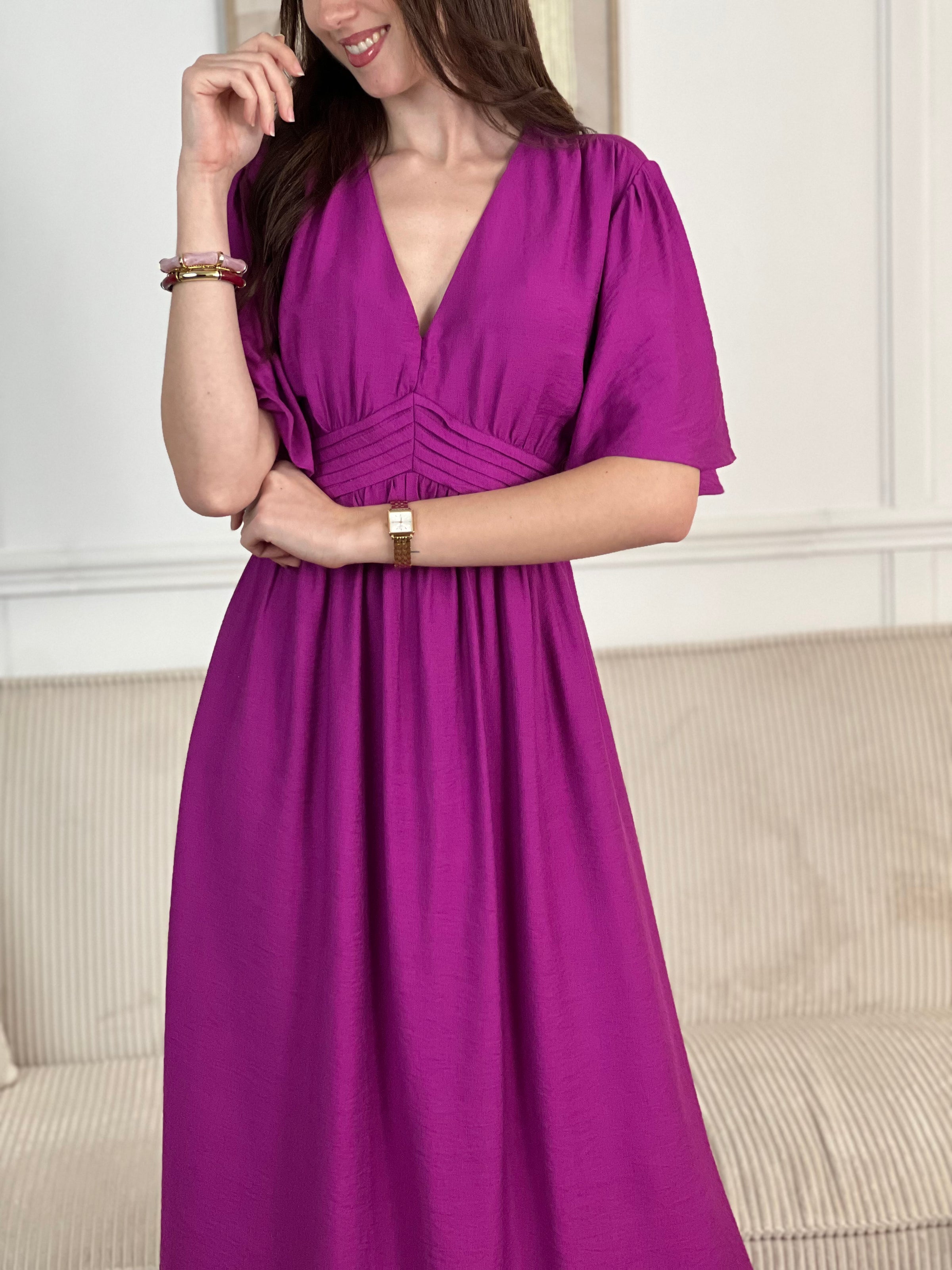 Robe longue violette : Kyra