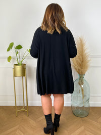 Gilet long noir grande taille femme Gilet manches longues Couleur : noir Composition : 50% Viscose, 28% Polyester, 22% Polyamide Made in Italie