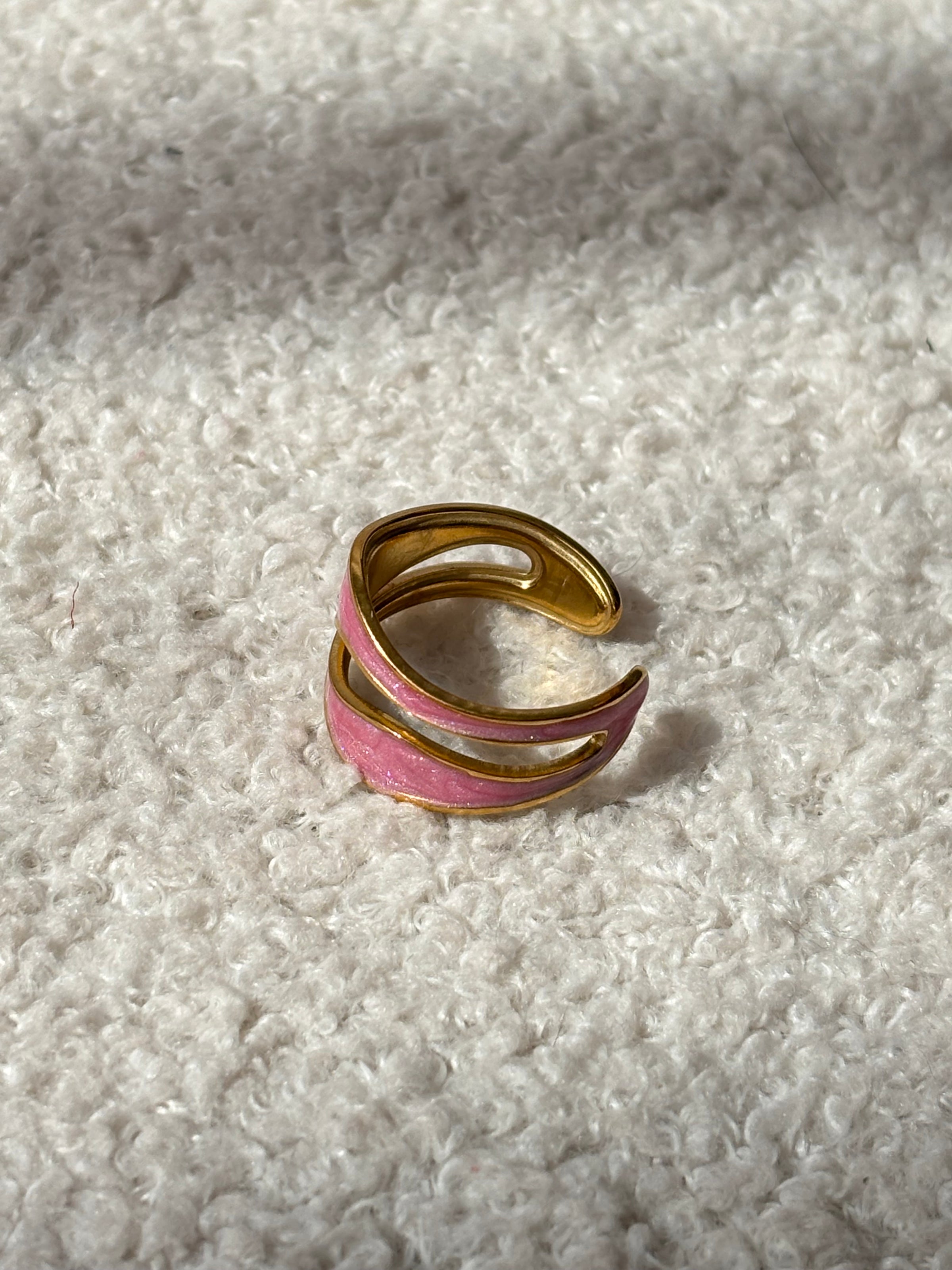 Bague rose et dorée : Laria