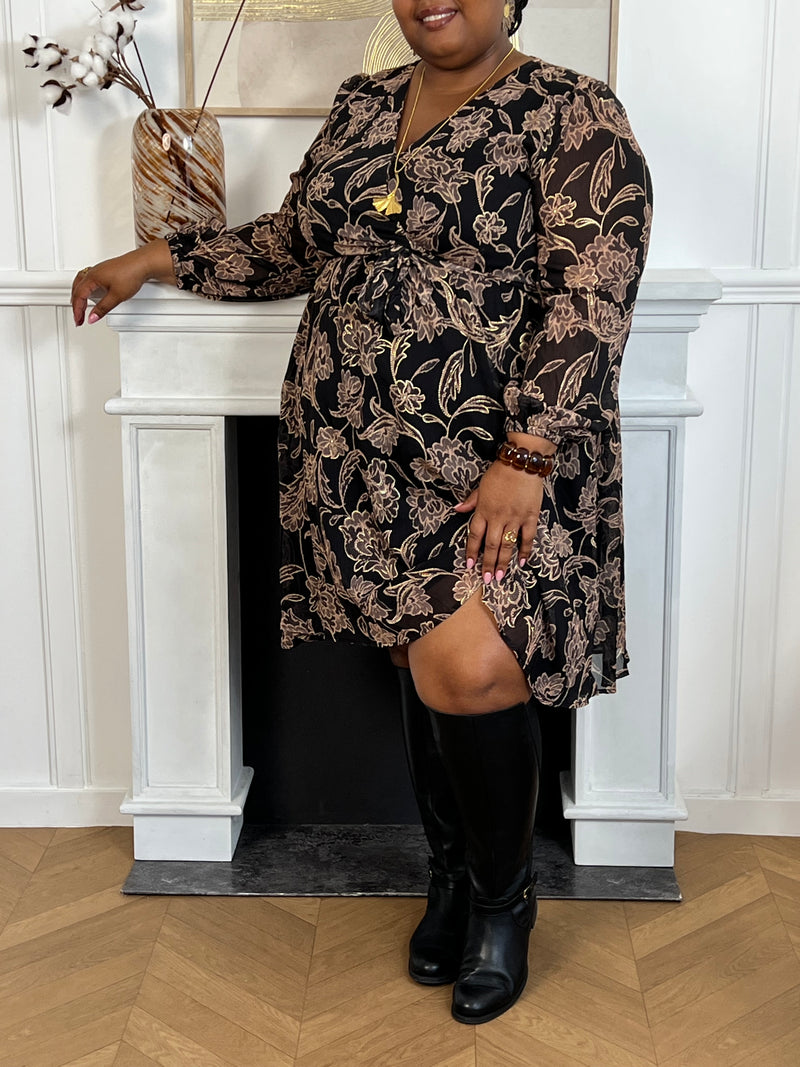 Robe courte à motifs grande taille : Lyvia