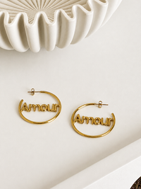 Boucles d'oreilles créoles dorées : Romance