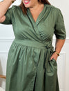 Robe portefeuille kaki : Jacynthe