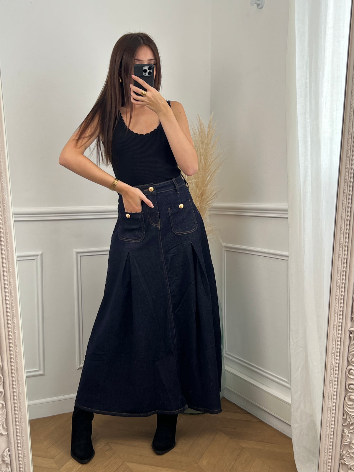 Jupe longue en jean : Belia