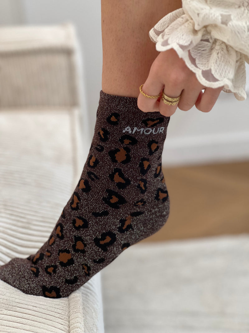 Chaussettes marron, camel et noir : Chausy